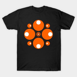 orange and white abstract art inspired design T-Shirt